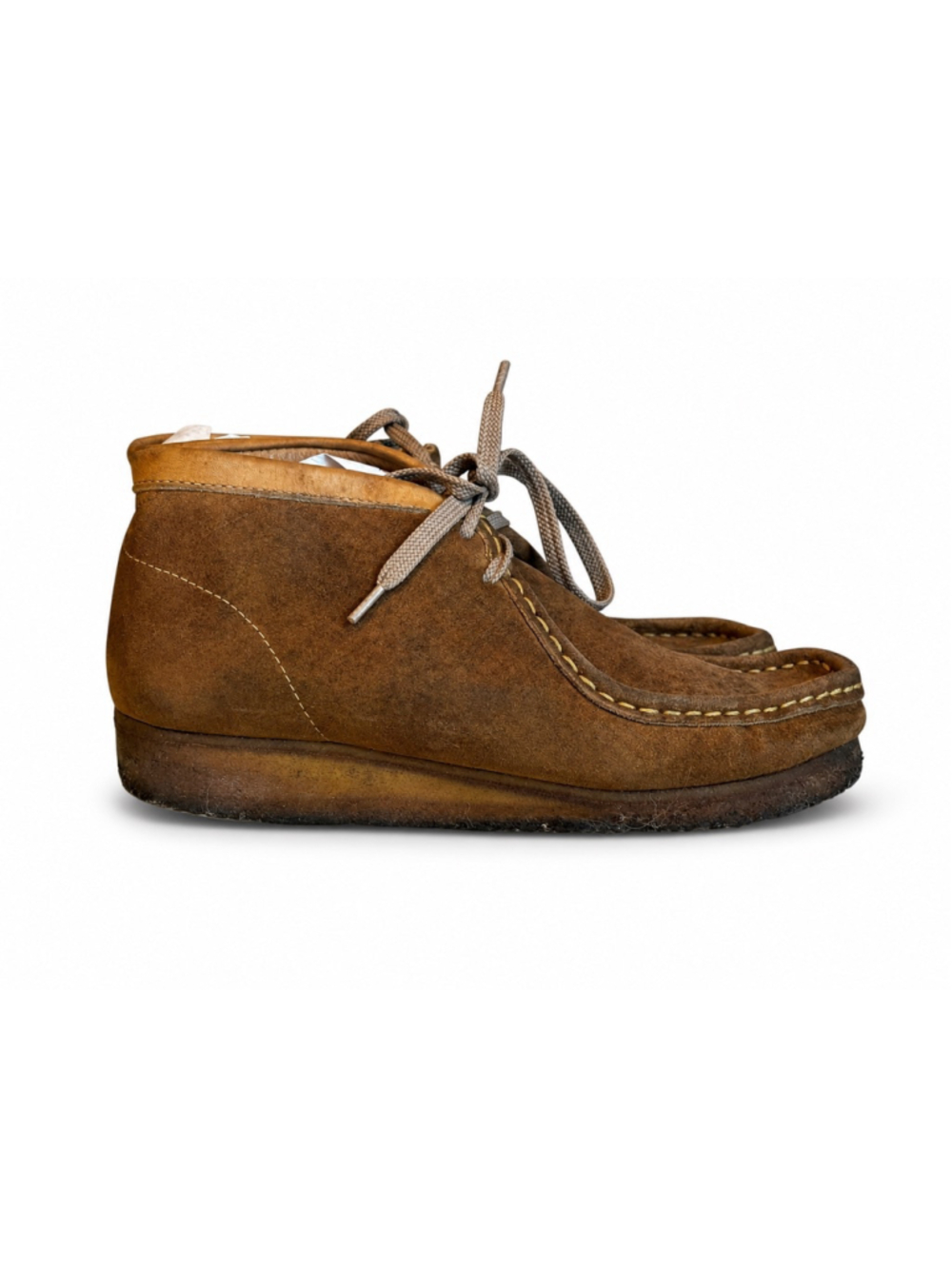 Vtg 90s Clarks Originals Women’s Wallabee Shoes Brown Suede Crepe Sole Size 7M